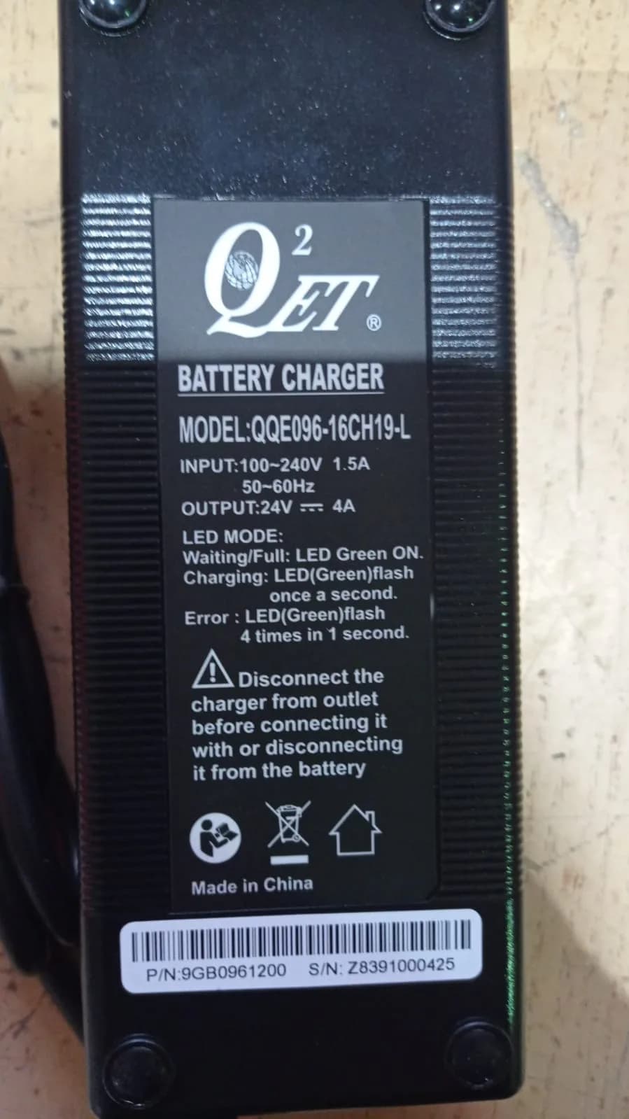 Зарядное устройство для тележек PPT15-2 24V/4А (Charger) — фото 3